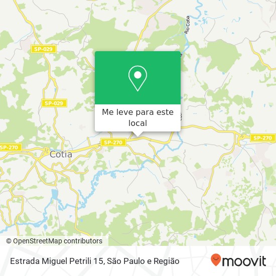 Estrada Miguel Petrili 15 mapa