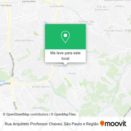 Rua Arquiteto Professor Chaves mapa