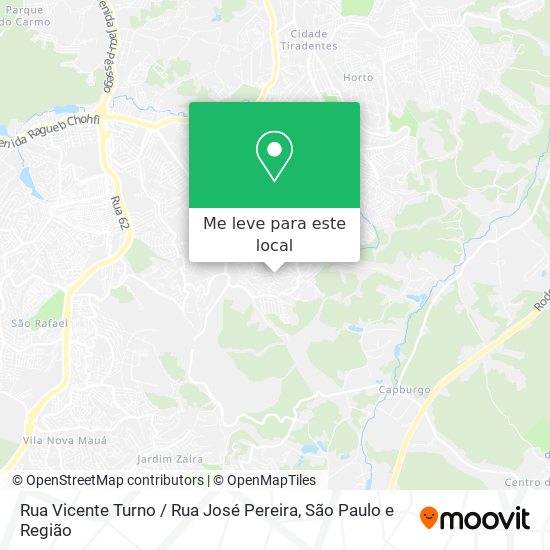 Rua Vicente Turno / Rua José Pereira mapa