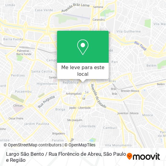 Largo São Bento / Rua Florêncio de Abreu mapa