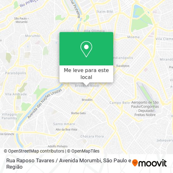 Rua Raposo Tavares / Avenida Morumbi mapa