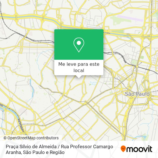 Praça Sílvio de Almeida / Rua Professor Camargo Aranha mapa