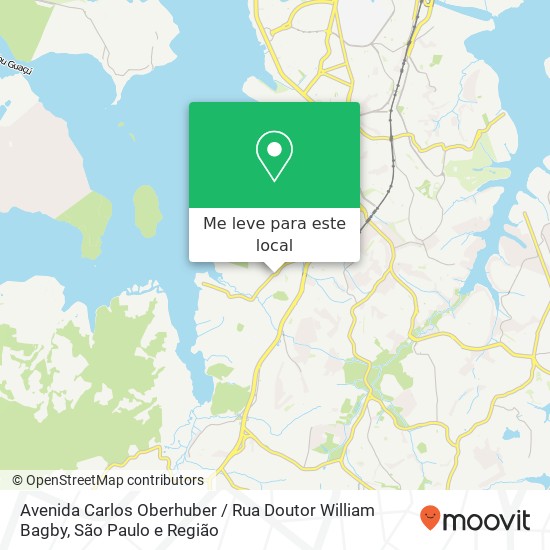 Avenida Carlos Oberhuber / Rua Doutor William Bagby mapa