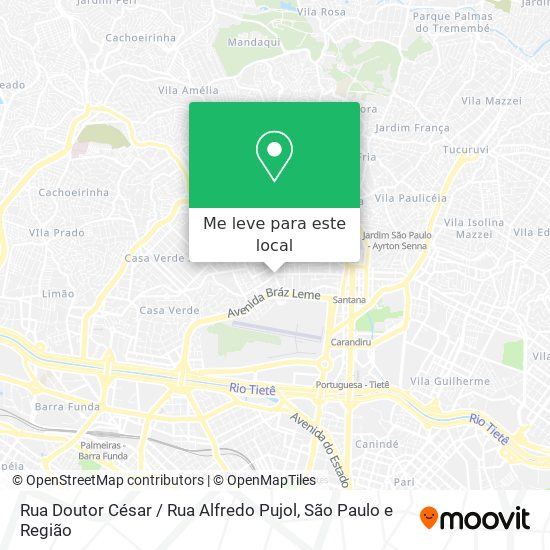 Rua Doutor César / Rua Alfredo Pujol mapa