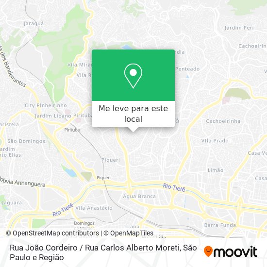 Rua João Cordeiro / Rua Carlos Alberto Moreti mapa