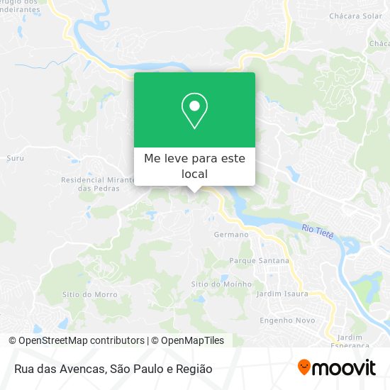 Rua das Avencas mapa