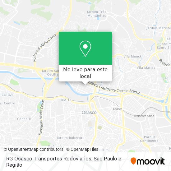 RG Osasco Transportes Rodoviários mapa