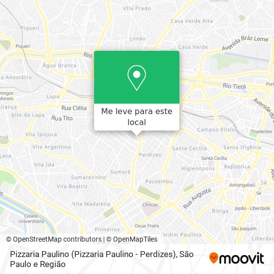 Pizzaria Paulino (Pizzaria Paulino - Perdizes) mapa