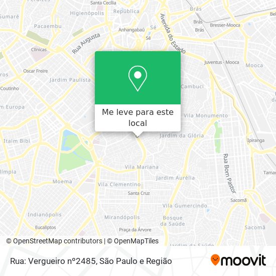 Rua: Vergueiro nº2485 mapa