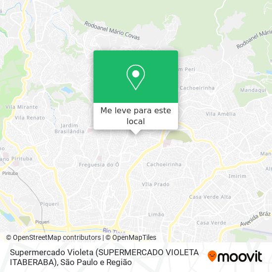Supermercado Violeta (SUPERMERCADO VIOLETA ITABERABA) mapa