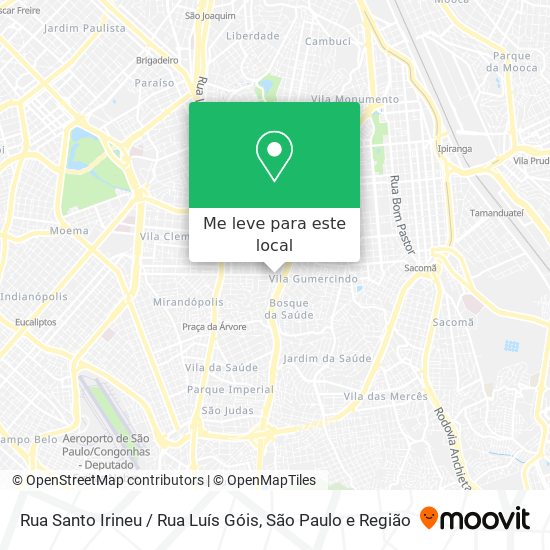 Rua Santo Irineu / Rua Luís Góis mapa