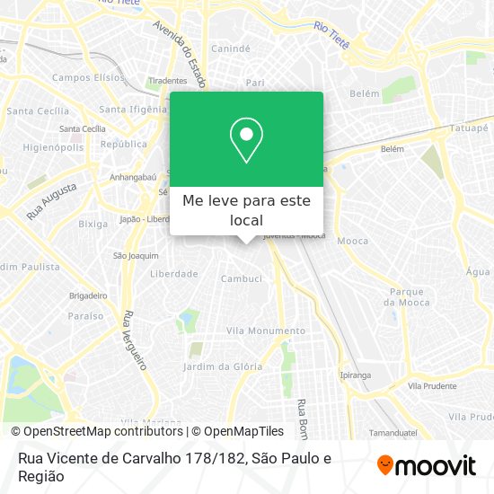 Rua Vicente de Carvalho 178 / 182 mapa