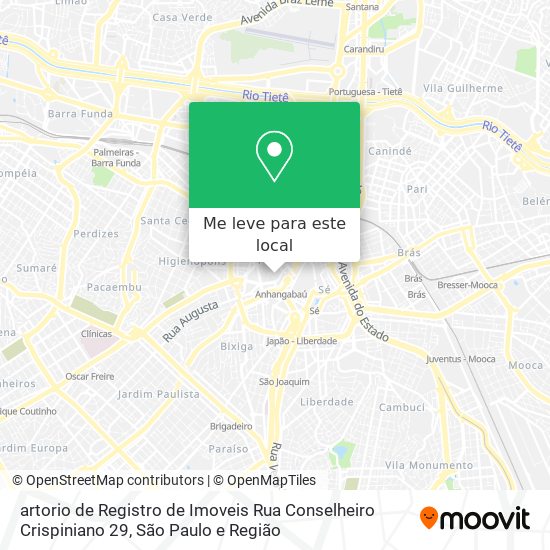 artorio de Registro de Imoveis Rua Conselheiro Crispiniano 29 mapa