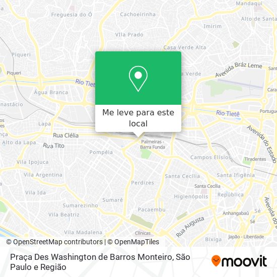 Praça Des Washington de Barros Monteiro mapa