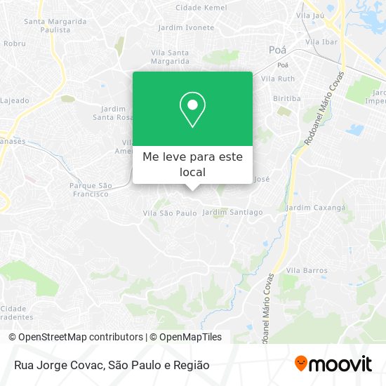 Rua Jorge Covac mapa