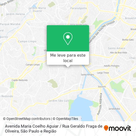 Avenida Maria Coelho Aguiar / Rua Geraldo Fraga de Oliveira mapa
