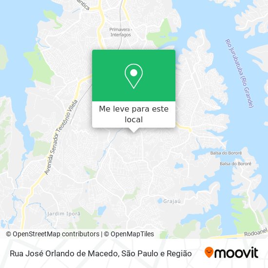 Rua José Orlando de Macedo mapa