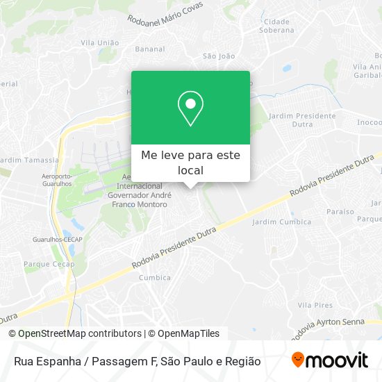 Rua Espanha / Passagem F mapa