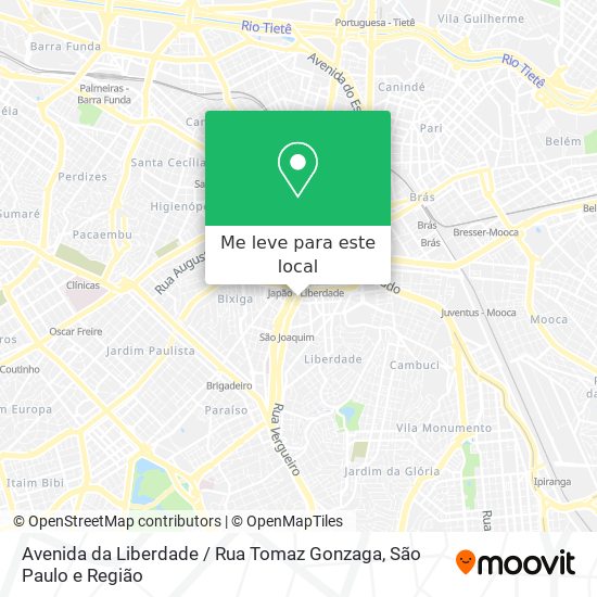 Avenida da Liberdade / Rua Tomaz Gonzaga mapa