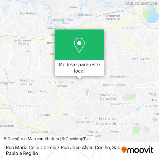 Rua Maria Célia Correia / Rua José Alves Coelho mapa