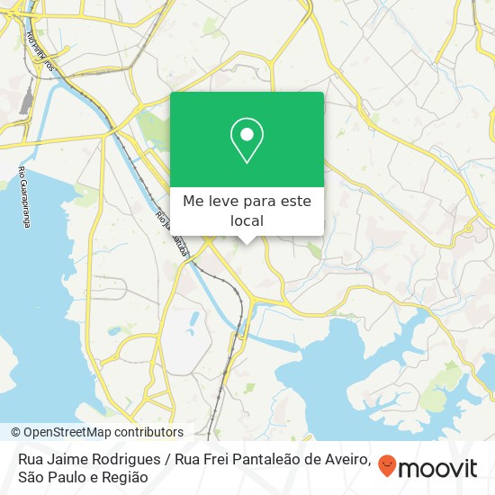 Rua Jaime Rodrigues / Rua Frei Pantaleão de Aveiro mapa