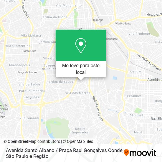 Avenida Santo Albano / Praça Raul Gonçalves Conde mapa