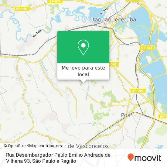 Rua Desembargador Paulo Emílio Andrade de Vilhena 93 mapa