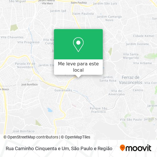 Rua Caminho Cinquenta e Um mapa