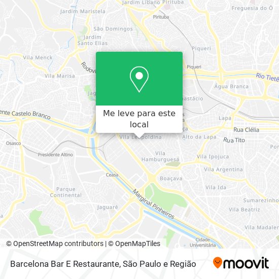 Barcelona Bar E Restaurante mapa