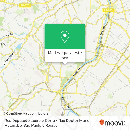 Rua Deputado Laércio Corte / Rua Doutor Mário Vatanabe mapa