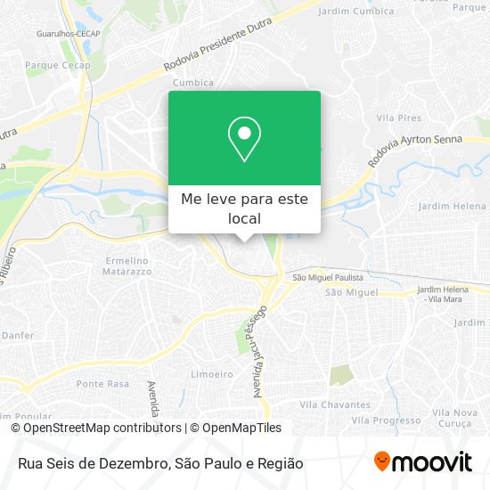 Rua Seis de Dezembro mapa