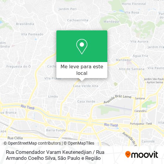 Rua Comendador Varam Keutenedjian / Rua Armando Coelho Silva mapa