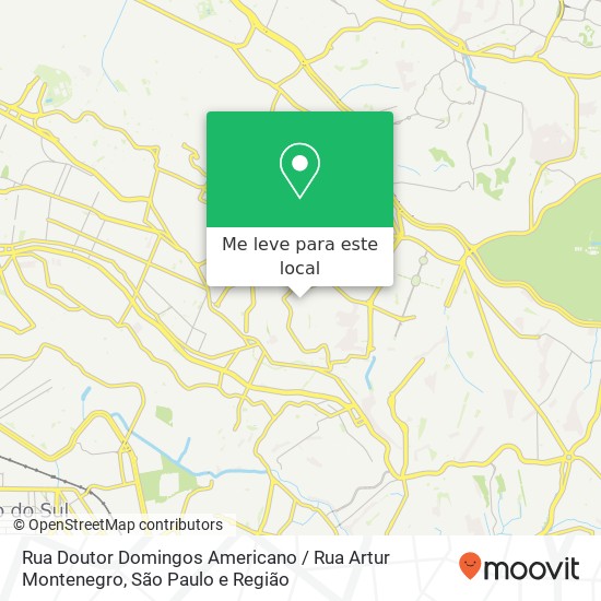 Rua Doutor Domingos Americano / Rua Artur Montenegro mapa