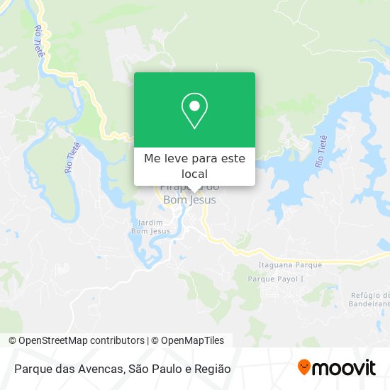 Parque das Avencas mapa