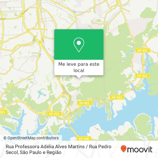 Rua Professora Adélia Alves Martins / Rua Pedro Secol mapa