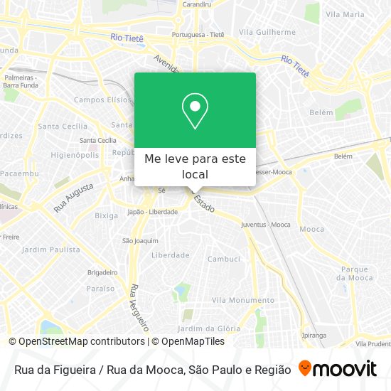 Rua da Figueira / Rua da Mooca mapa