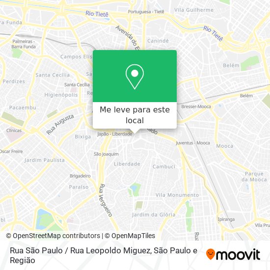 Rua São Paulo / Rua Leopoldo Miguez mapa