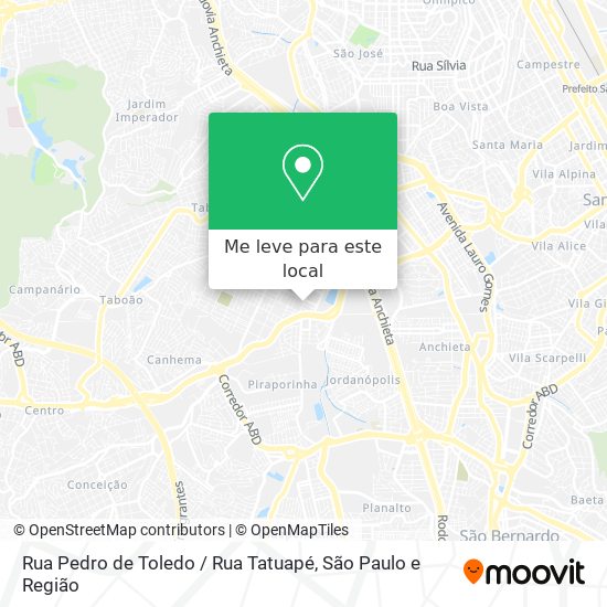 Rua Pedro de Toledo / Rua Tatuapé mapa