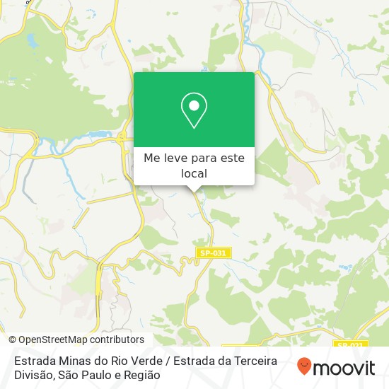 Estrada Minas do Rio Verde / Estrada da Terceira Divisão mapa