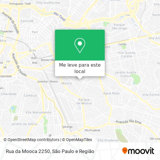 Rua da Mooca 2250 mapa