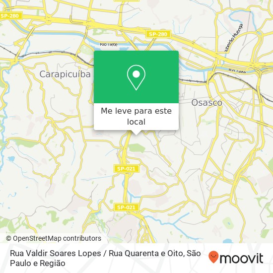 Rua Valdir Soares Lopes / Rua Quarenta e Oito mapa