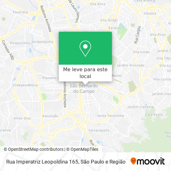 Rua Imperatriz Leopoldina 165 mapa