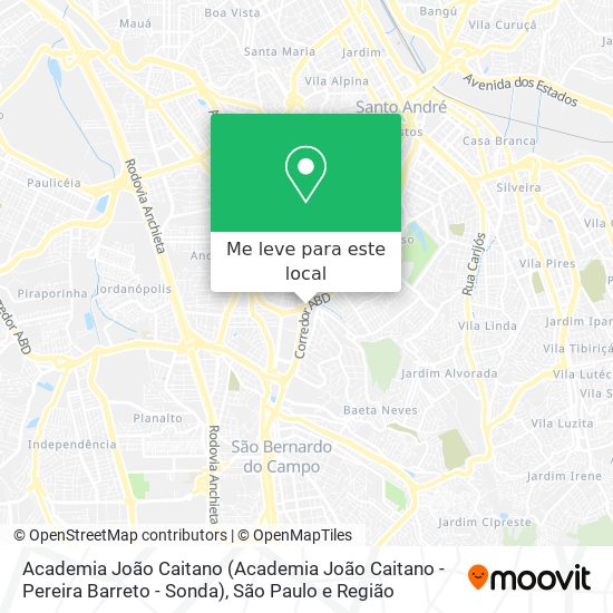 Academia João Caitano (Academia João Caitano - Pereira Barreto - Sonda) mapa
