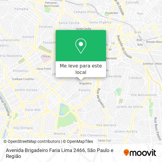 Avenida Brigadeiro Faria Lima 2466 mapa