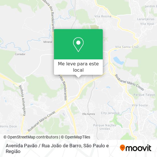 Avenida Pavão / Rua João de Barro mapa