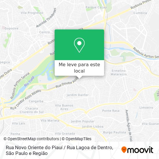 Rua Novo Oriente do Piauí / Rua Lagoa de Dentro mapa