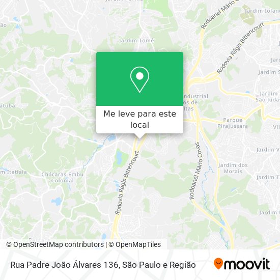 Rua Padre João Álvares 136 mapa