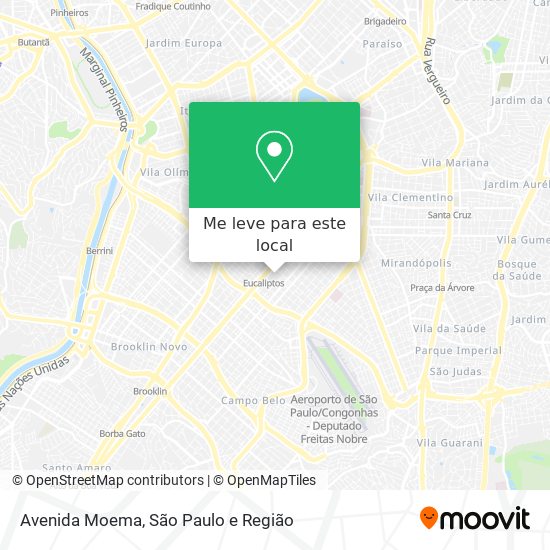 Avenida Moema mapa