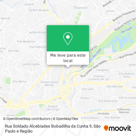 Rua Soldado Alcebíades Bobadilha da Cunha 9 mapa