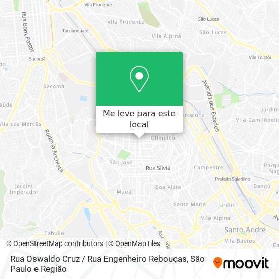 Rua Oswaldo Cruz / Rua Engenheiro Rebouças mapa